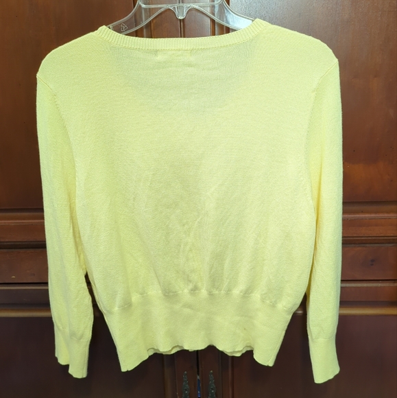 Cato 💛Yellow Pale Banana Cardigan Sweater - Size Large - NEW with Tags - Picture 5 of 9